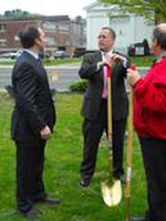 WTNH's Gil Simmons even came out for the Broad Street Park Re-Dedication